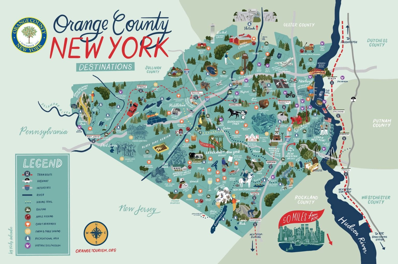Orange County Ny Map 1536x1019 