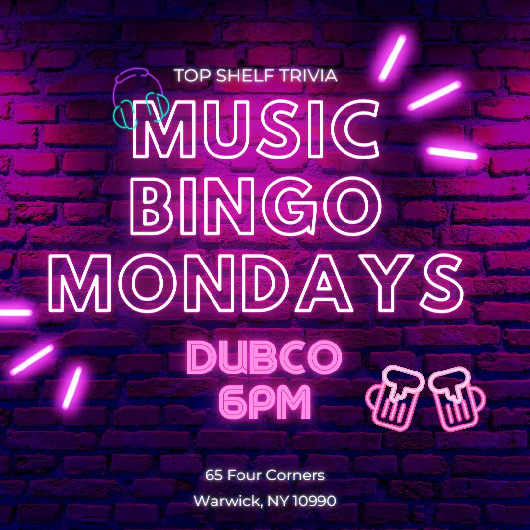 Music Bingo Mondays @ DUBCO